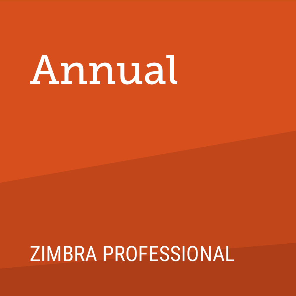 Zimbra Professional Edition - 1 Year License, Premier Support (25 Mailboxes)