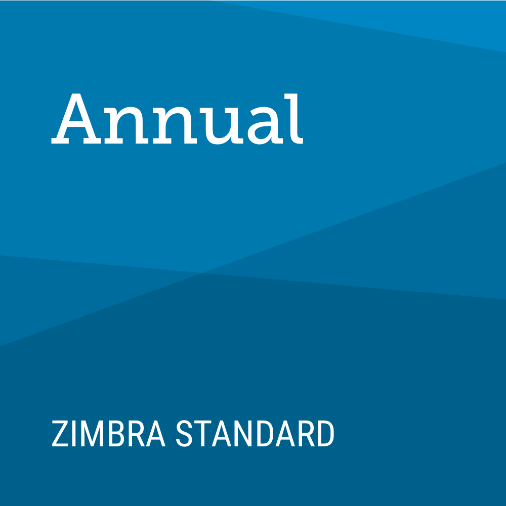 Zimbra Standard Edition for Non-Profits and Associations - 1 Year License, Standard Support (25 Mailboxes)