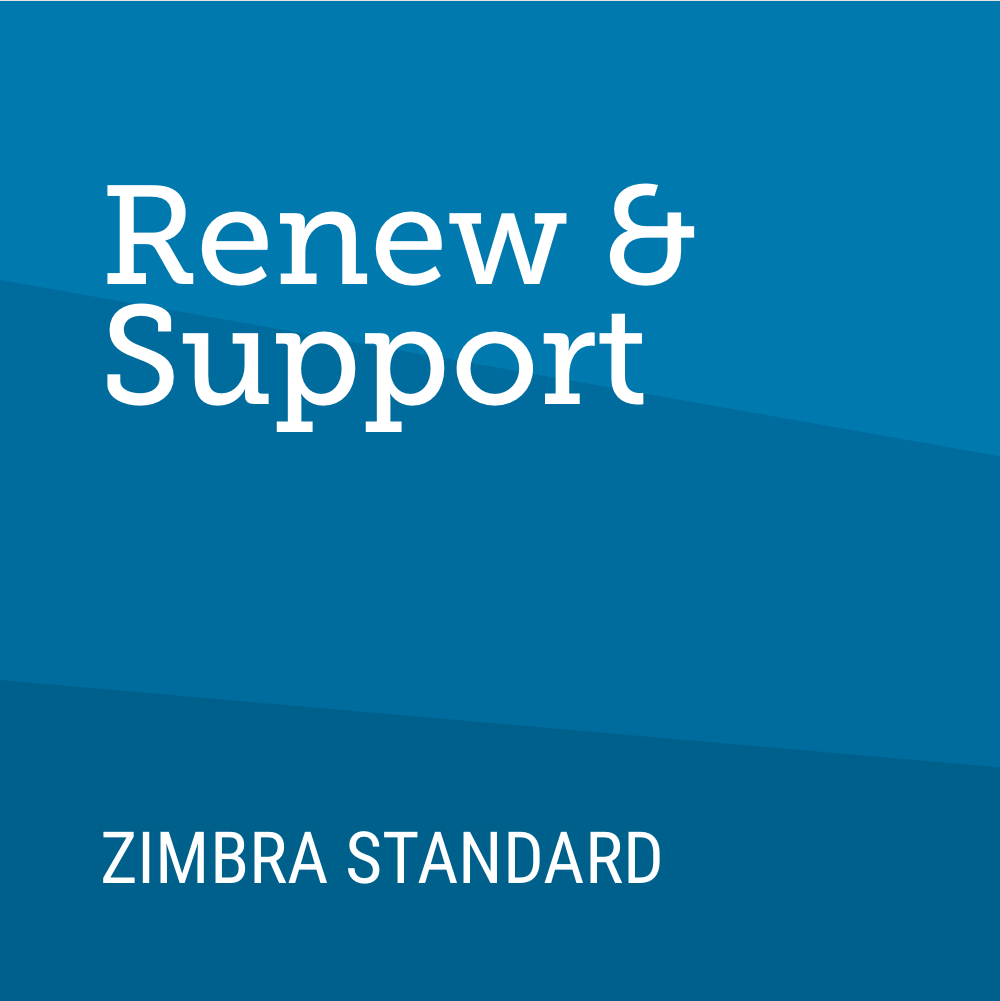 Zimbra Standard Edition for Non-Profits and Associations - Renew 1 Year Standard Support for Perpetual License (25 Mailboxes)